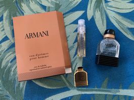 Miniatures Armani avec pin's