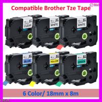 Brother Tze-18 mm laminiertes Etikettenband