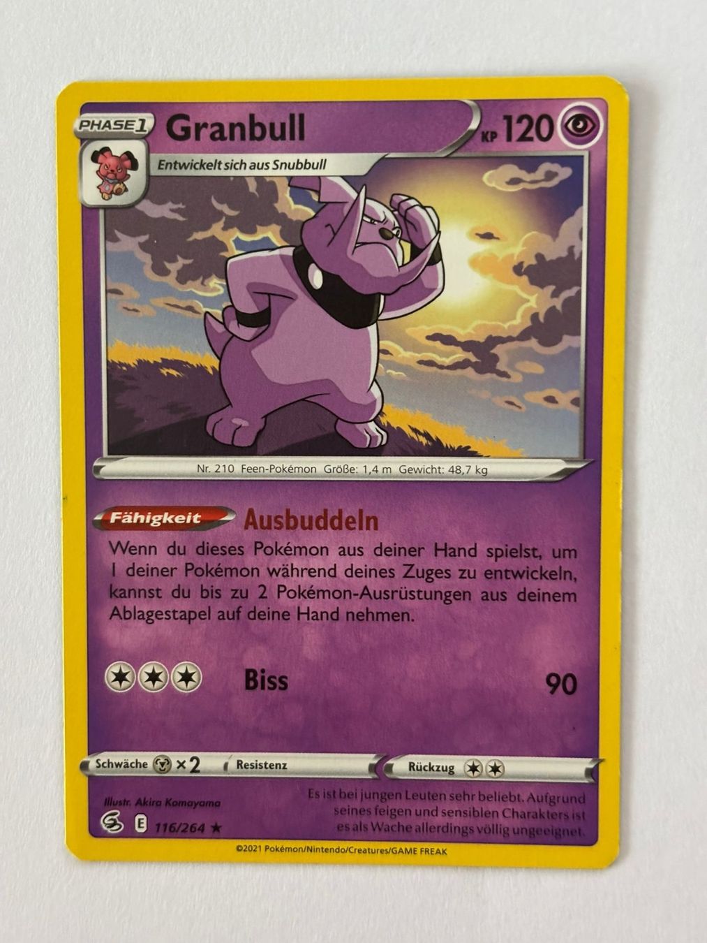 Pokémon Carte collezionabili: Pokemon-Karte Granbull 116/264 – Usato da Herisau venduto da Seyashop1