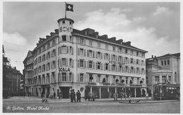St. Gallen SG Hotel Hecht Tram belebt