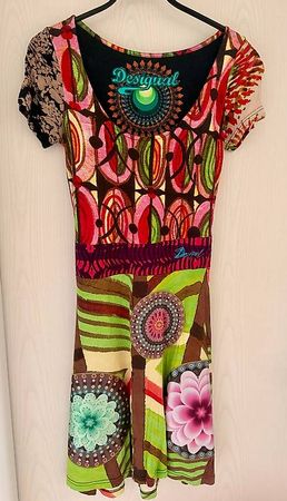 Desigual Jersey-Kleid mit buntem Mustermix & Mandalas Gr. 36