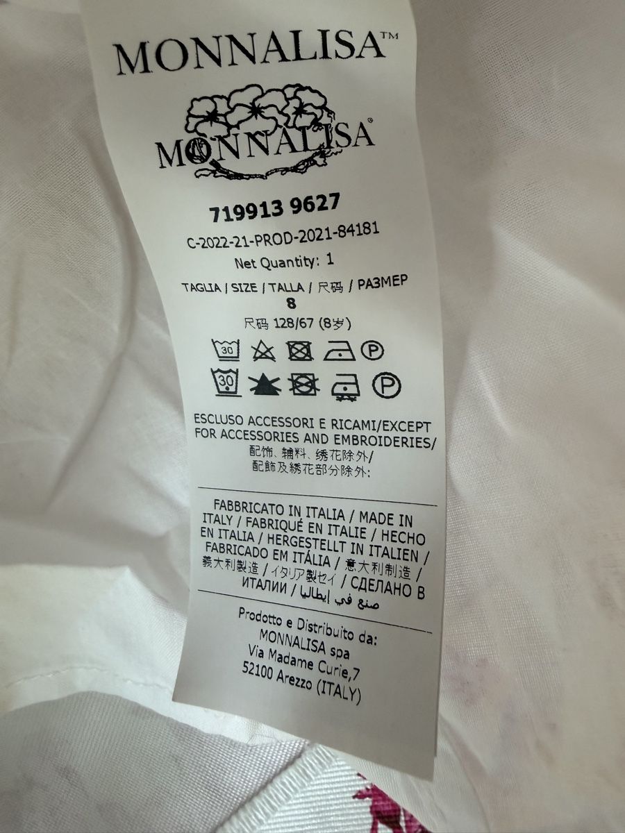 Monnalisa Vestiti & Gonne: Kleid mit Tasche Monnalisa, 8 J. – Nuovo (secondo la descrizione) da Zumikon venduto da DamenFashionShop 9