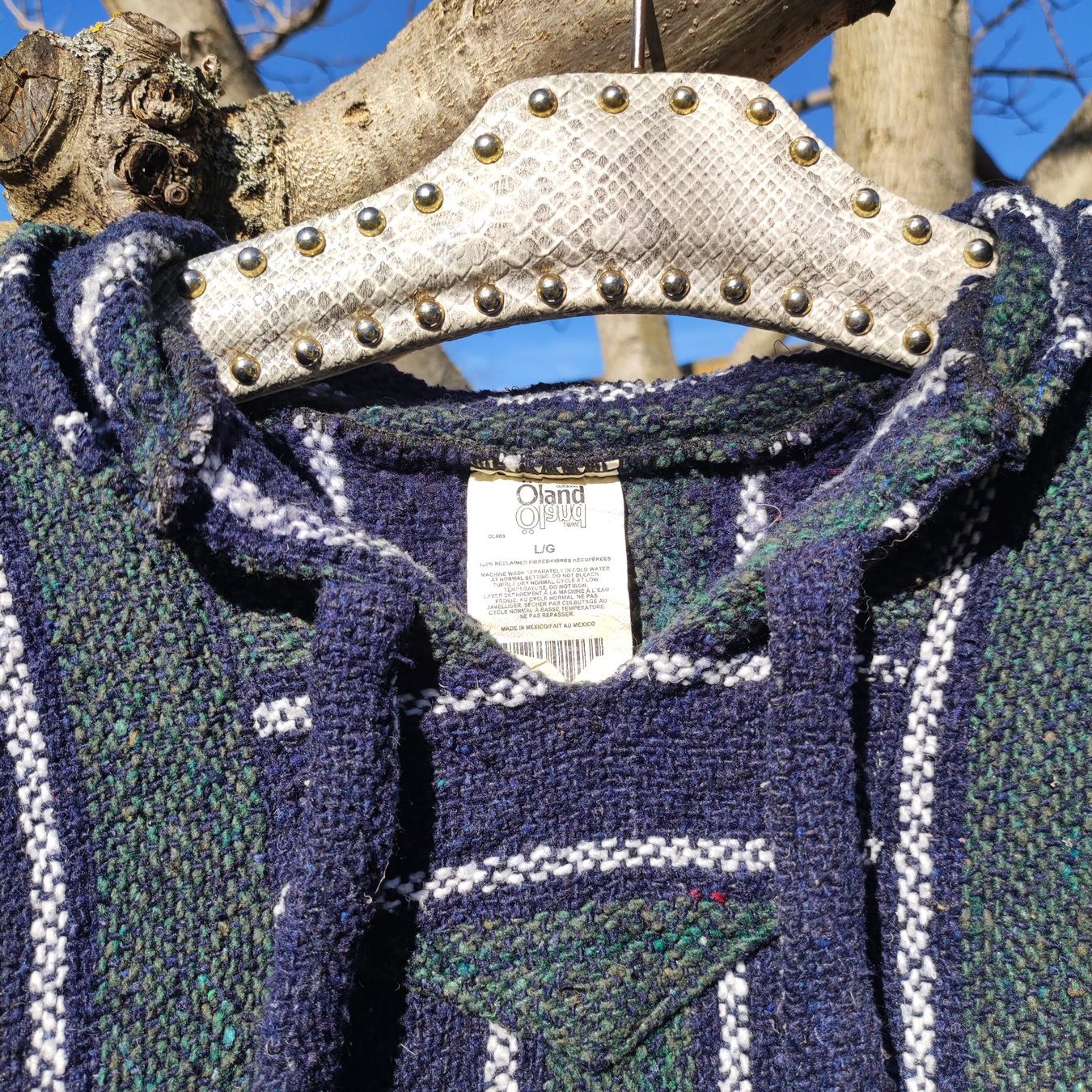 Maglioni & Felpe: Pancho blanc, vert et bleu foncé – Usato da Riaz venduto da cam_x5xs 1