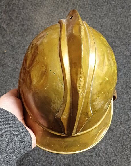 Pompieri: Feuerwehrhelm Schweiz Antik - Messing – Usato da Zürich venduto da FirefighterZH_118 1