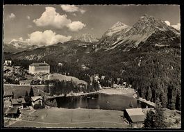 AK Arosa, Untersee aus der Vogelschau