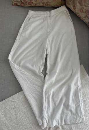Hose, Leinen, weiss, S, H&M