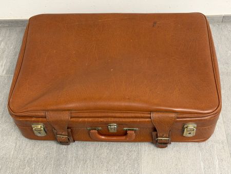 Vintage Koffer Kunstleder hellbraun
