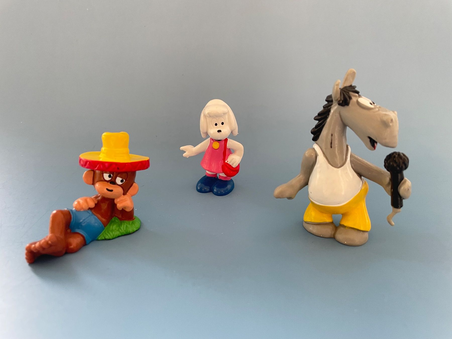 Bullyland Statuette: 3x Äffle Pferdle & Schlabbinsche Stuttgart Figur 80er Bully – Usato da Gossau SG venduto da entwederoder