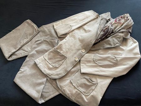 Kombi Hose Grösse 40/42 Blazer Foulard modisch Vintage-Style