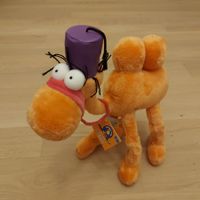 Mordillo Kamel orange lilafarbener Hut neu mit Etikett