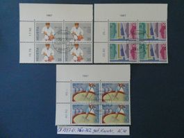 CH 1987 Nr. 750-752 gest. Viererblöcke