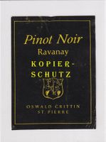 Etikette - Pinot Noir Ravanay /bd