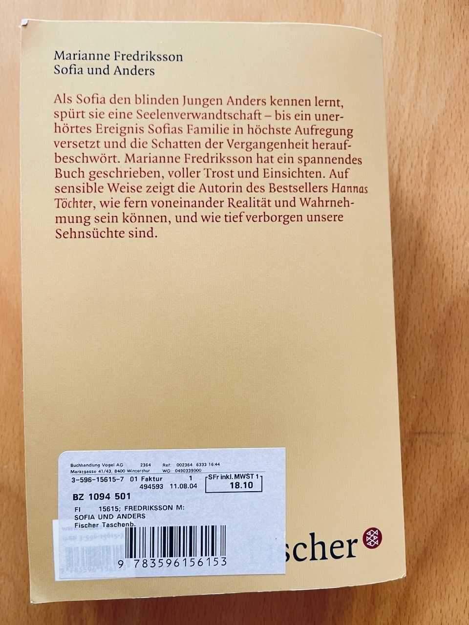Bücher: M. Frederiksson: Sofia und Anders, Schweden Roman, gut! – Gebraucht aus Winterthur von 1956ingi 1