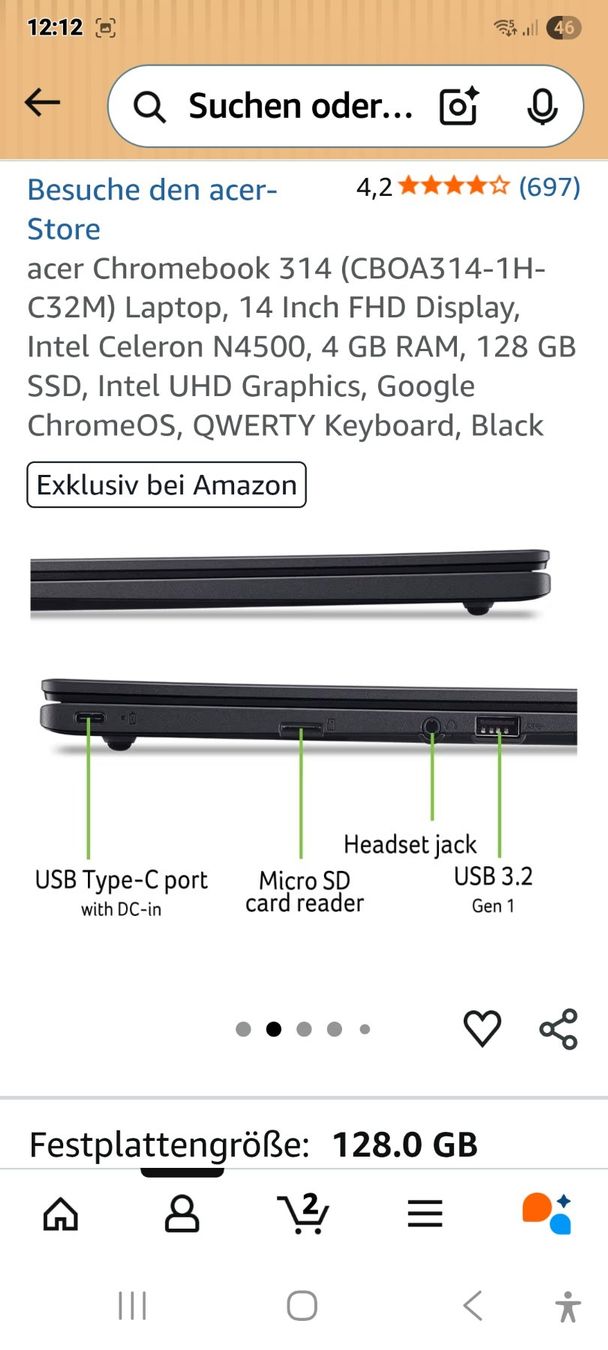Acer Notebook: Notebook zu verkaufen Acer – Usato da Mauren venduto da NormannJ 3