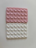 2x Silicone Suction Cup Pads - Pink and White - NEW!