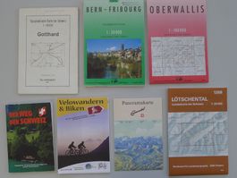Landkarten! GOTTHARD, LÖTSCHENTAL, OBERWALLIS, BERN-FRIBOURG