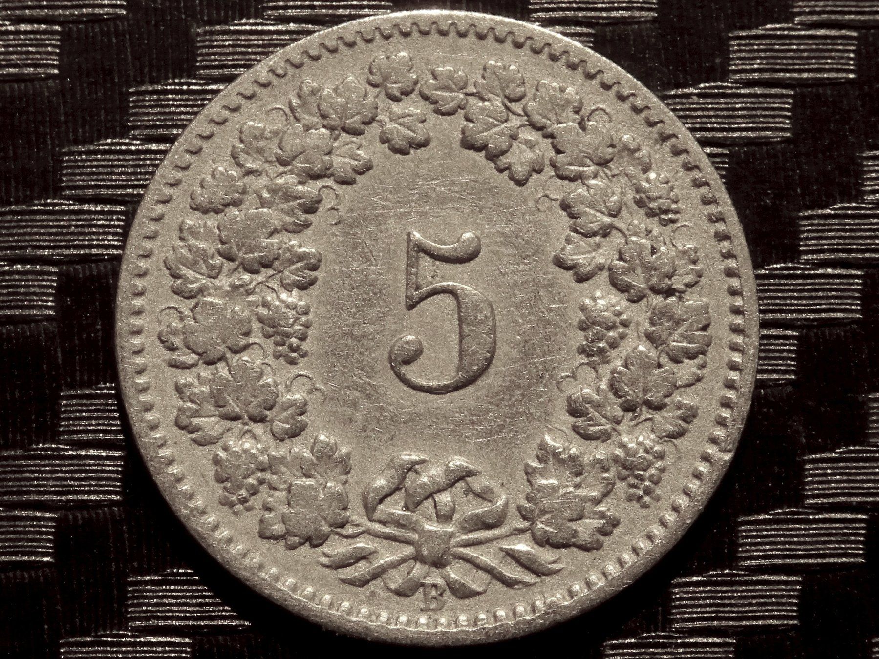Tutti le monete: 1902 - 5 cts. 1.00 Mio.!!! 1.92gr! – Usato da Courgenay venduto da ZubR237 1