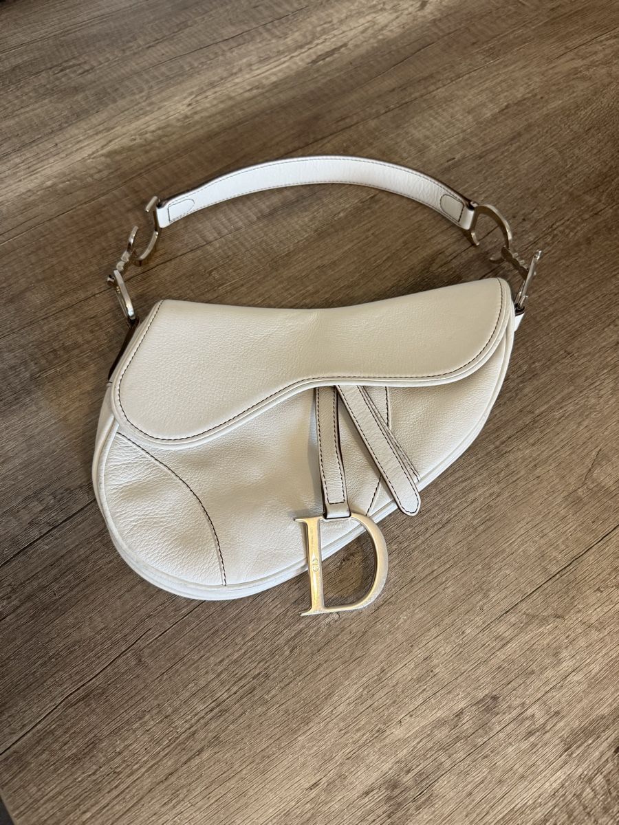 Dior Taschen für Damen: Sac saddle Dior blanc cuir  – Gebraucht aus Nyon von vla_r5m7 1