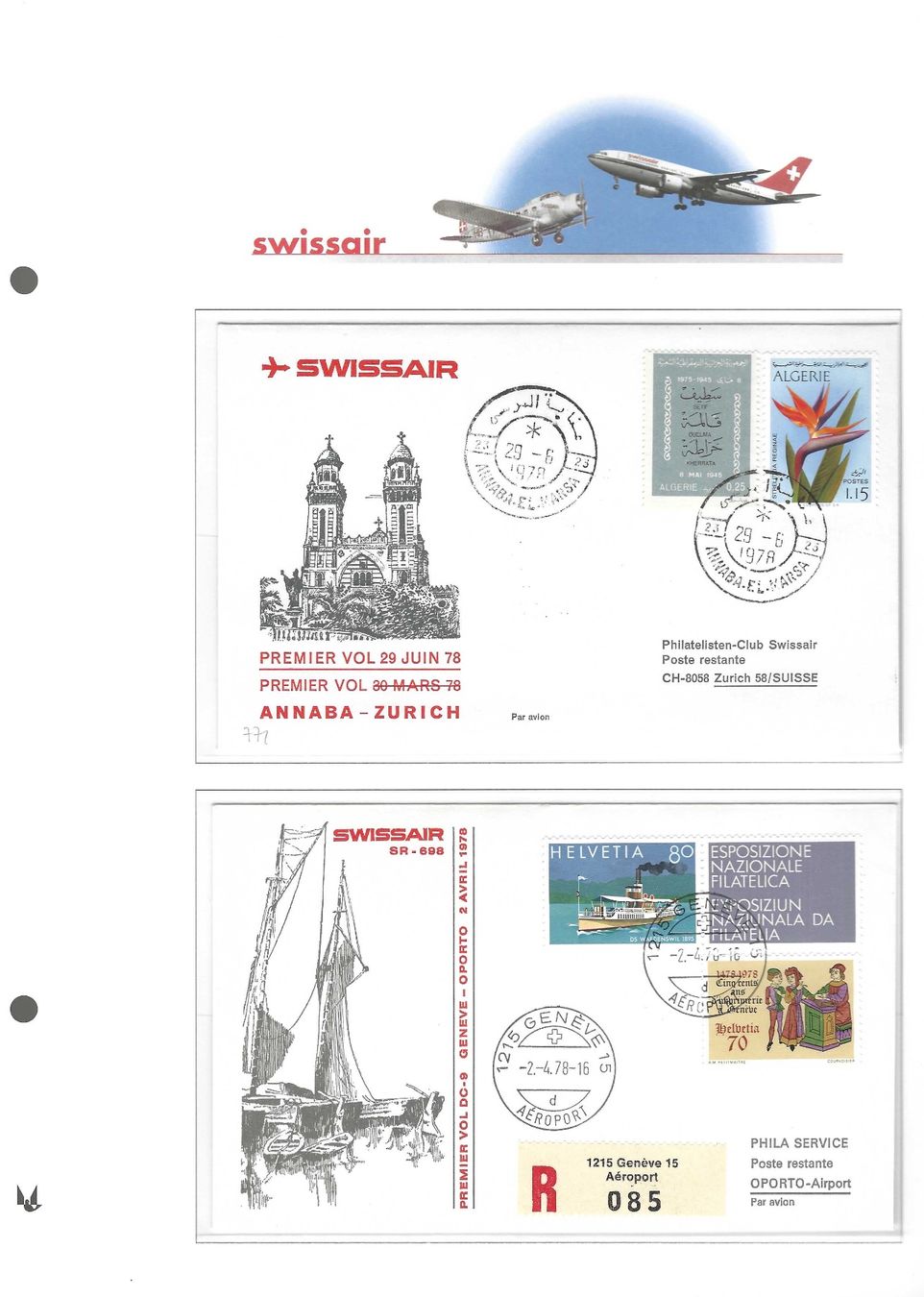 Tutti i francobolli: Swissair – Nuovo (secondo la descrizione) da Koblenz venduto da Markenhimmel
