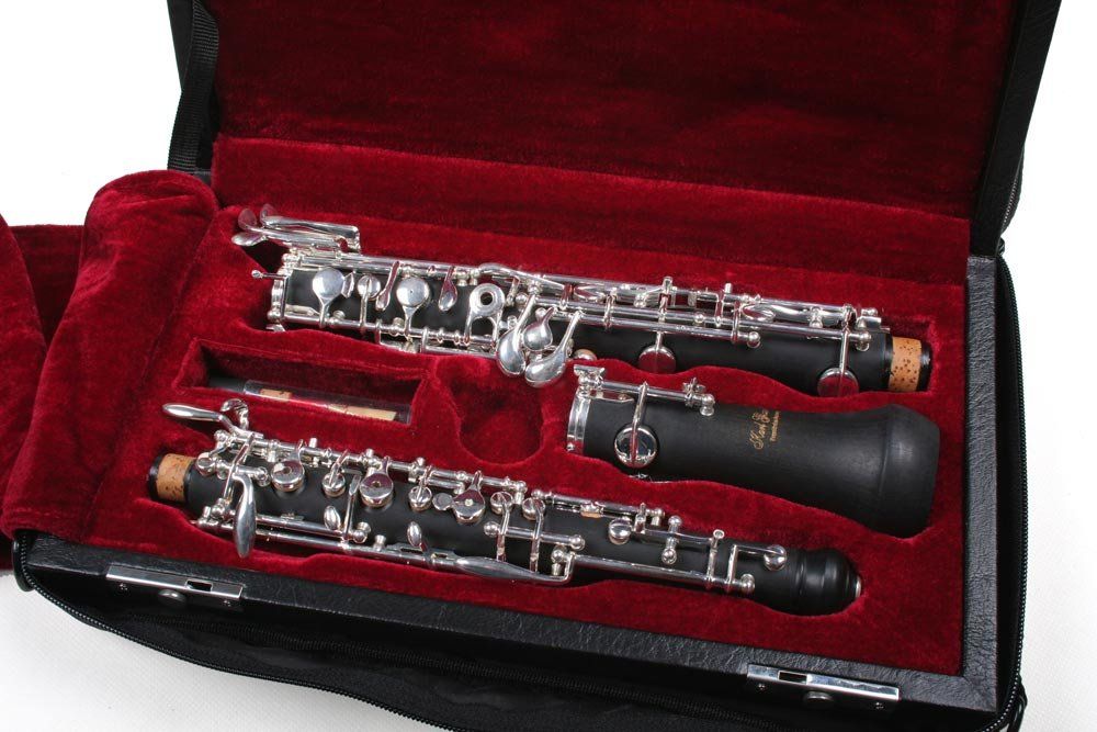 Karl Glaser Strumenti musicali: Oboe (halbautomatisches System) Ebonit, versilberte Mechanik – Nuovo e nell'imballaggio originale da Lostallo venduto da Guddah78 3