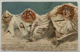 Historische Postkarte Eiger Mönch Jungfrau gelaufen 1900