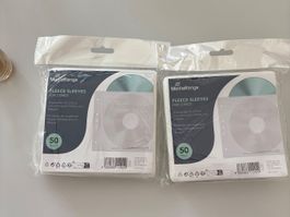MediaRange Fleece Sleeves for 2 Discs 50 Pack NEU