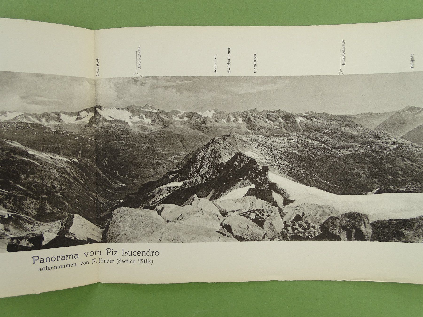 Cartine & Atlanti: PANORAMA VOM PIZ LUCENDRO 1904 – Usato da Grüningen venduto da Kartensammler 3