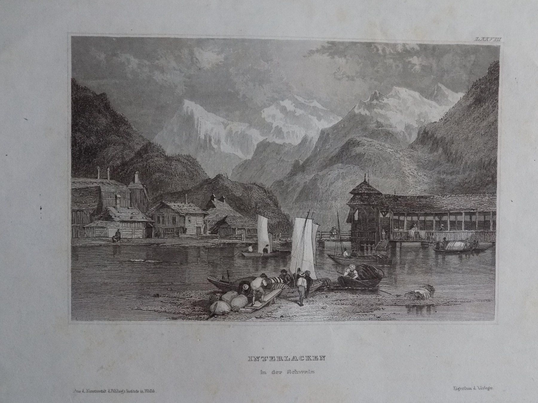 Gravures: Interlaken Stahlstich – D'occasion à Risch par Antikfee 5