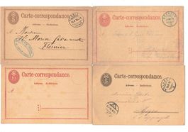 CH 4x Ganzsache Postkarte o um 1880 - #8