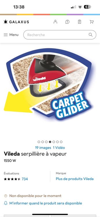 Vileda Nettoyeurs à vapeur: Vileda Steam serpillère à vapeur, idéal pour le nettoyage! – D'occasion à Martigny par gigikro 1