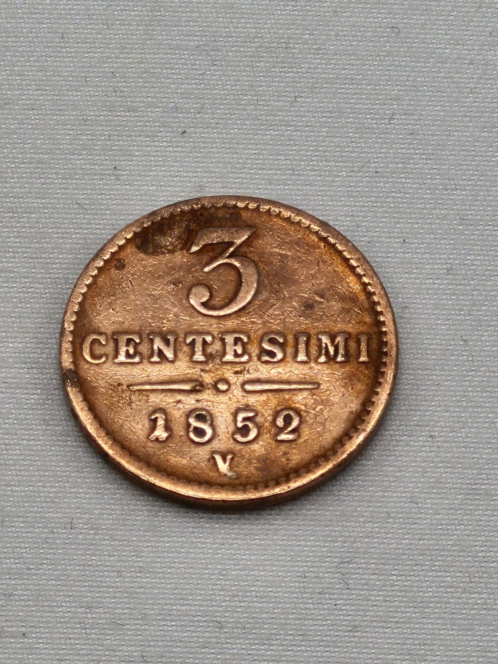 Tutti le monete: EMPIRE AUTRICHIEN / 3 C / 1852 / V – Usato da Bulle venduto da italicum
