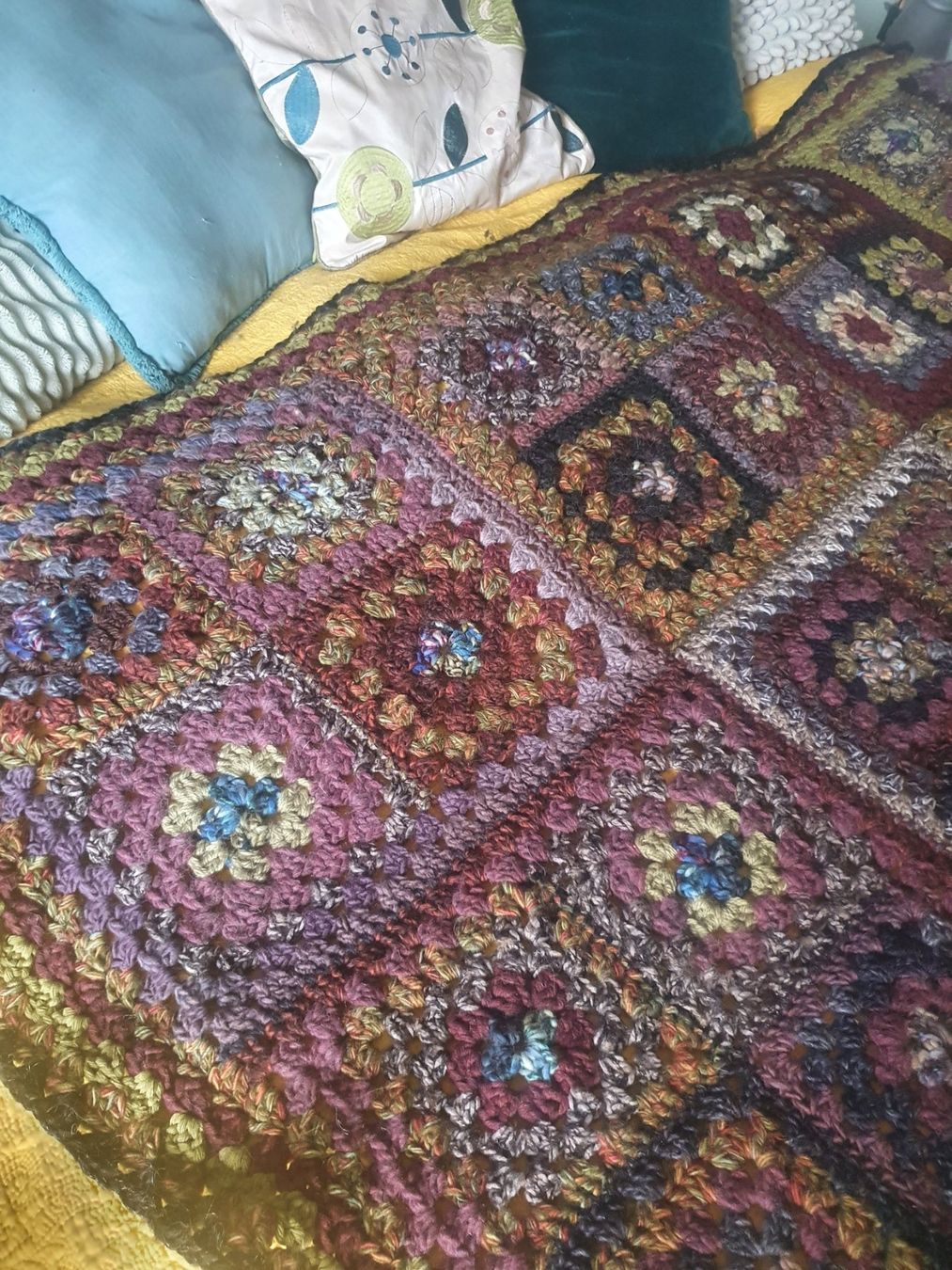 Coperte: COUVERTURE+COUSSIN  style vintage seventies granny patch – Nuovo e nell'imballaggio originale da Thônex venduto da lacomtessedesfees 8