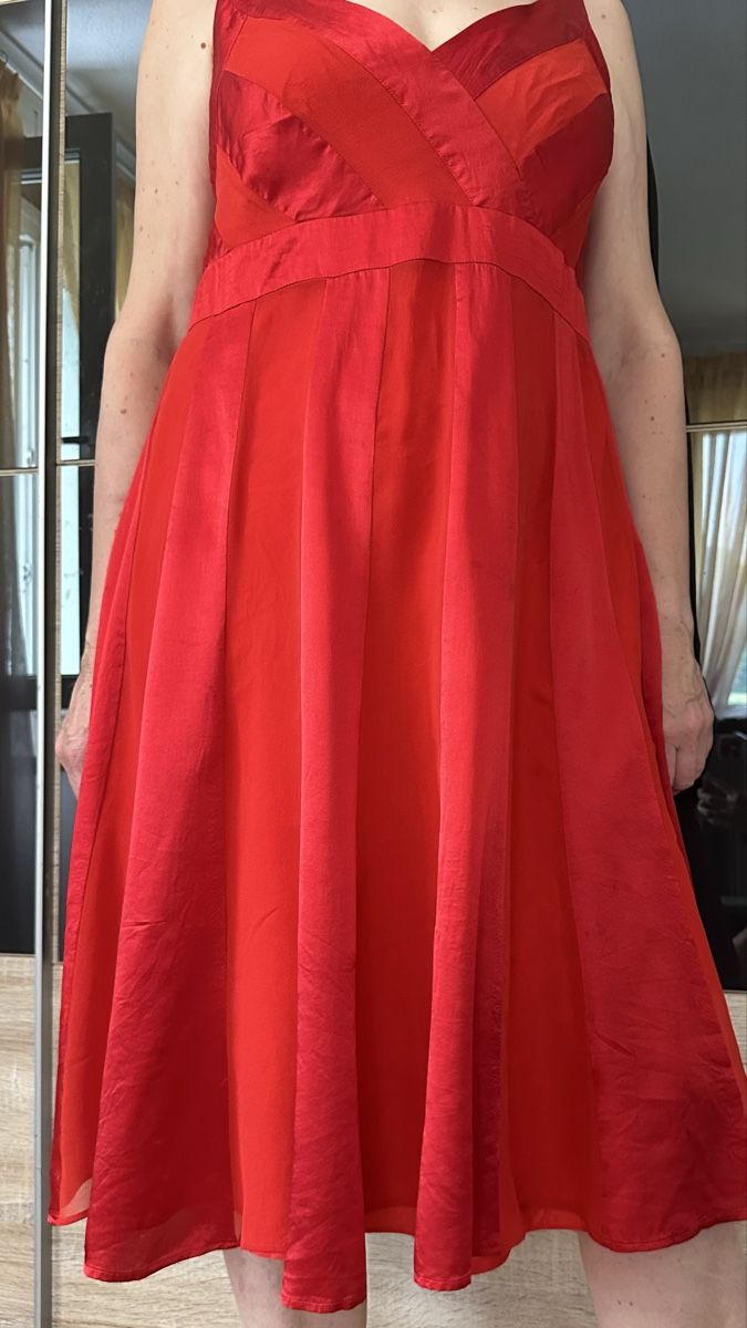 Vestiti: Robe Jasper Conran rouge taille 16 soie neuf – Nuovo (secondo la descrizione) da Vuippens venduto da ale_6gkb 1