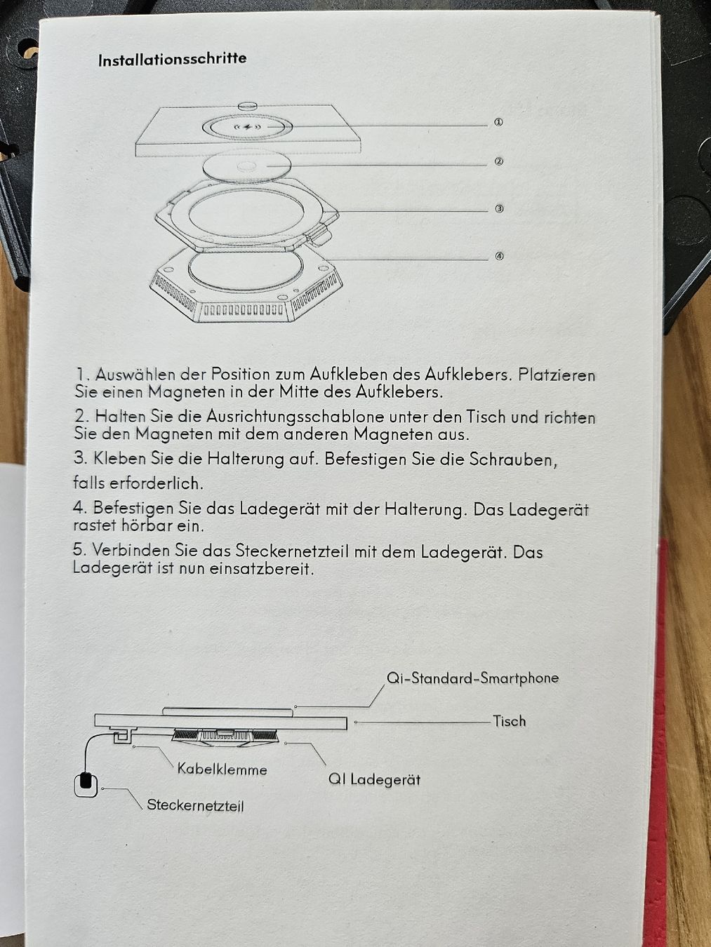 Caricabatterie: KALB Qi Wireless Lade-Gerät hexagonale Form mit Netzteil – Usato da Filzbach venduto da Lyleu 3