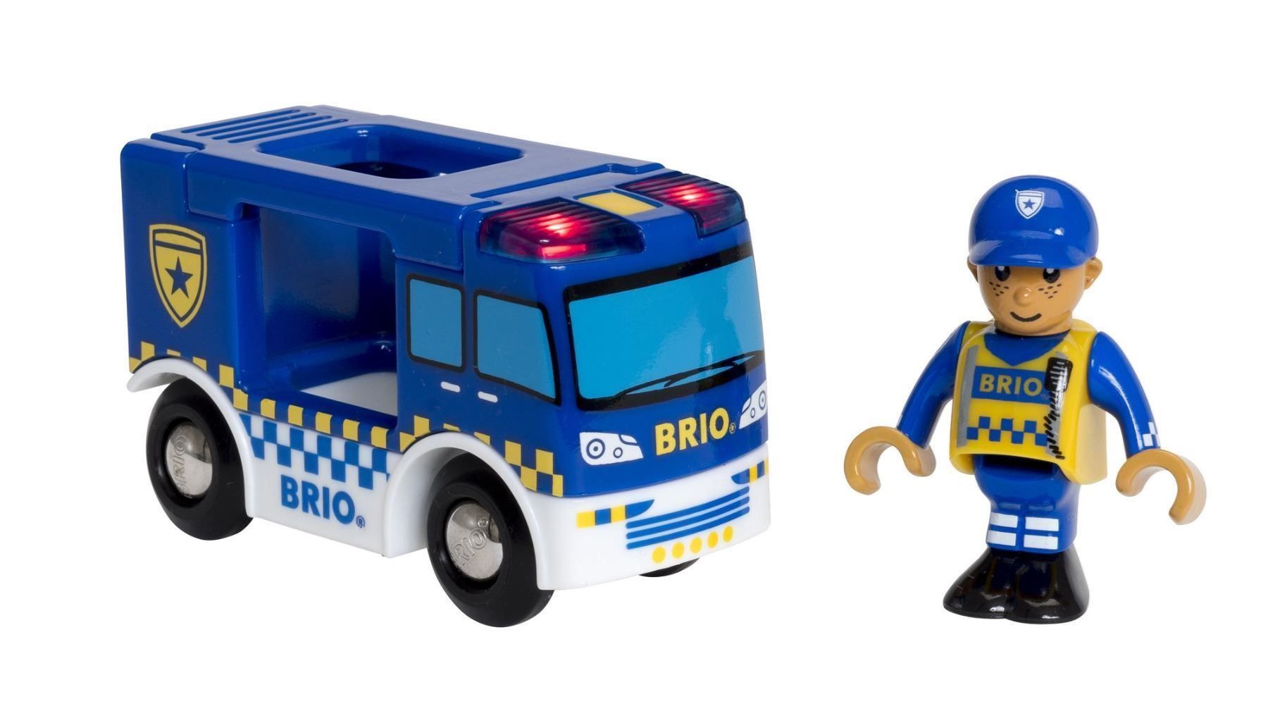 Brio Spielzeuge: Brio Polizeiwagen mit Licht und Sound – Neu und originalverpackt aus Malters von leif