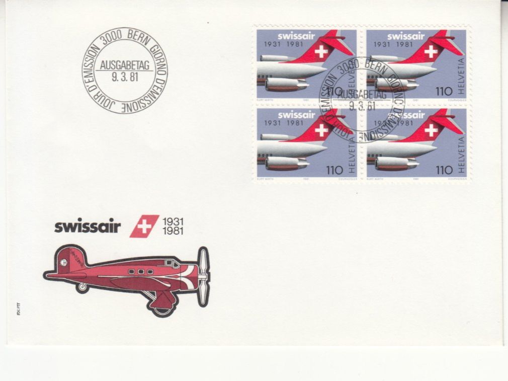 Tutti i francobolli: SBK 649 - 653 im 4er-Block FDC – Usato da Bürglen TG venduto da StampGraf 3