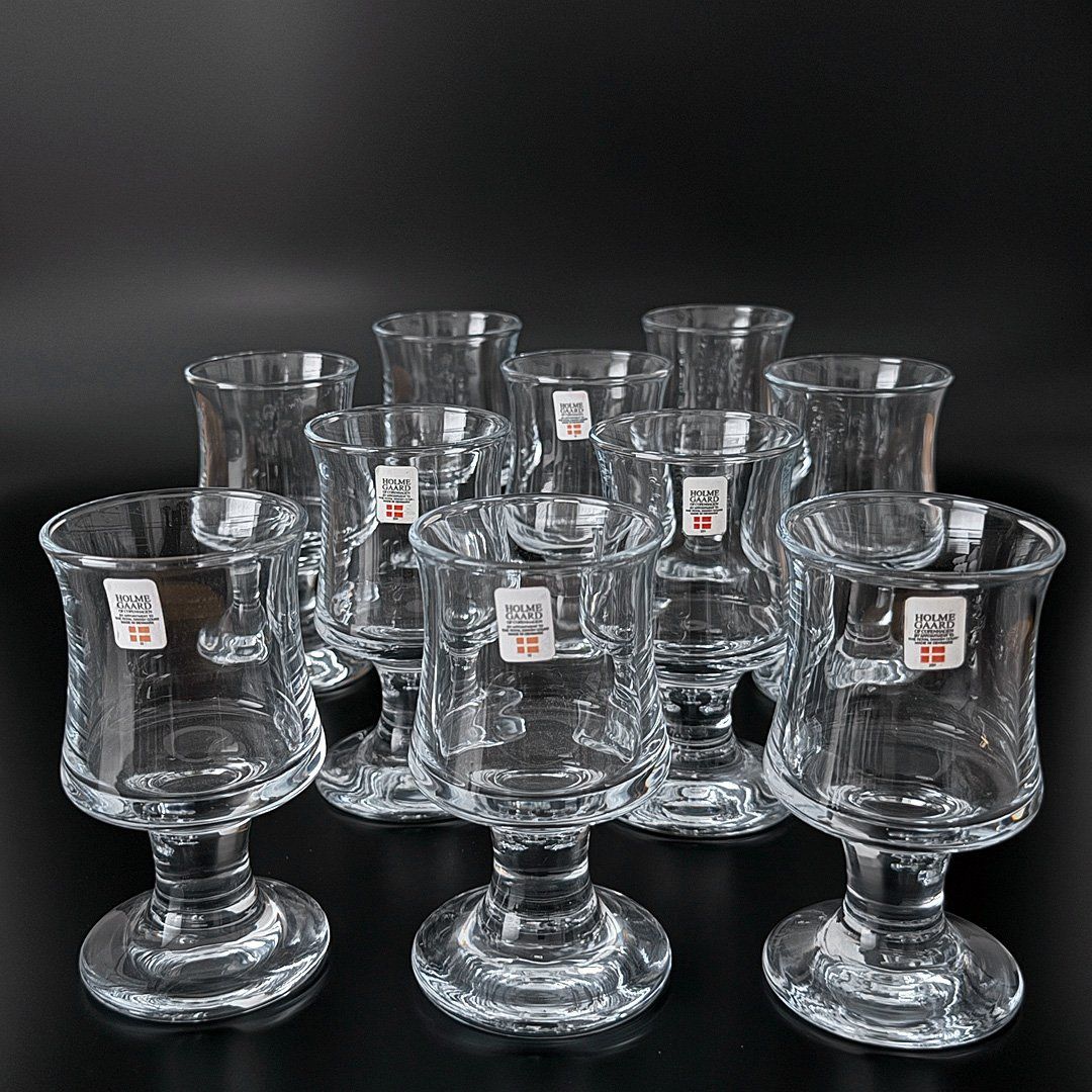 Holmegaard Bicchieri: Holmegaard Gläser Set, dänisches Design, 10 Stück – Usato da Luzern venduto da Eukalyptus