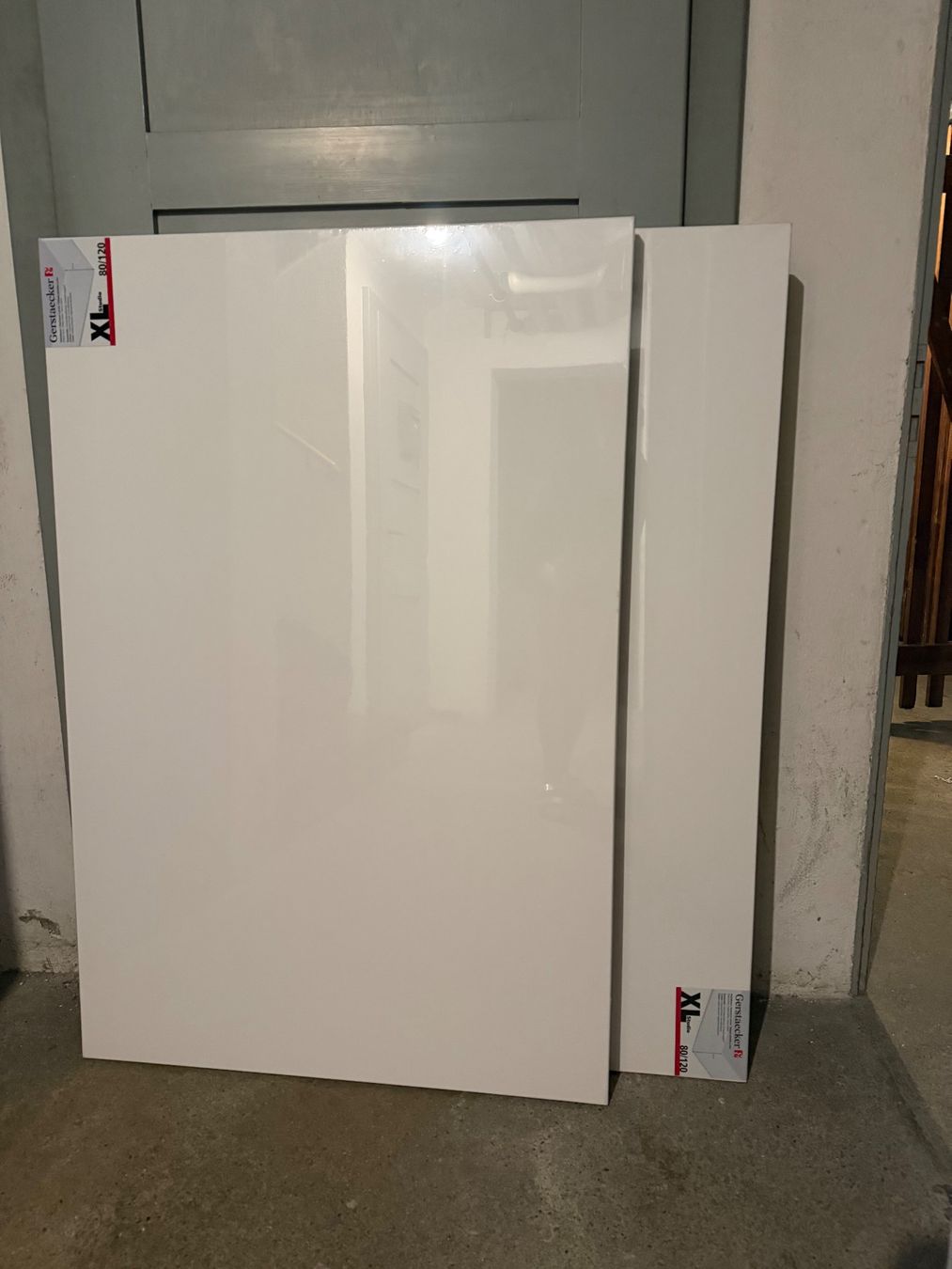 Tele & Cornici: 2x Leinwände weiss 80x120cm – Nuovo e nell'imballaggio originale da Zürich venduto da gogl