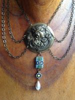 Kette,  antikes Mikromosaik +vintage