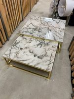 2 pieces marble coffee table