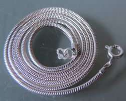 Silber 925 Schlangen Halskette 53 cm / 1,5 mm