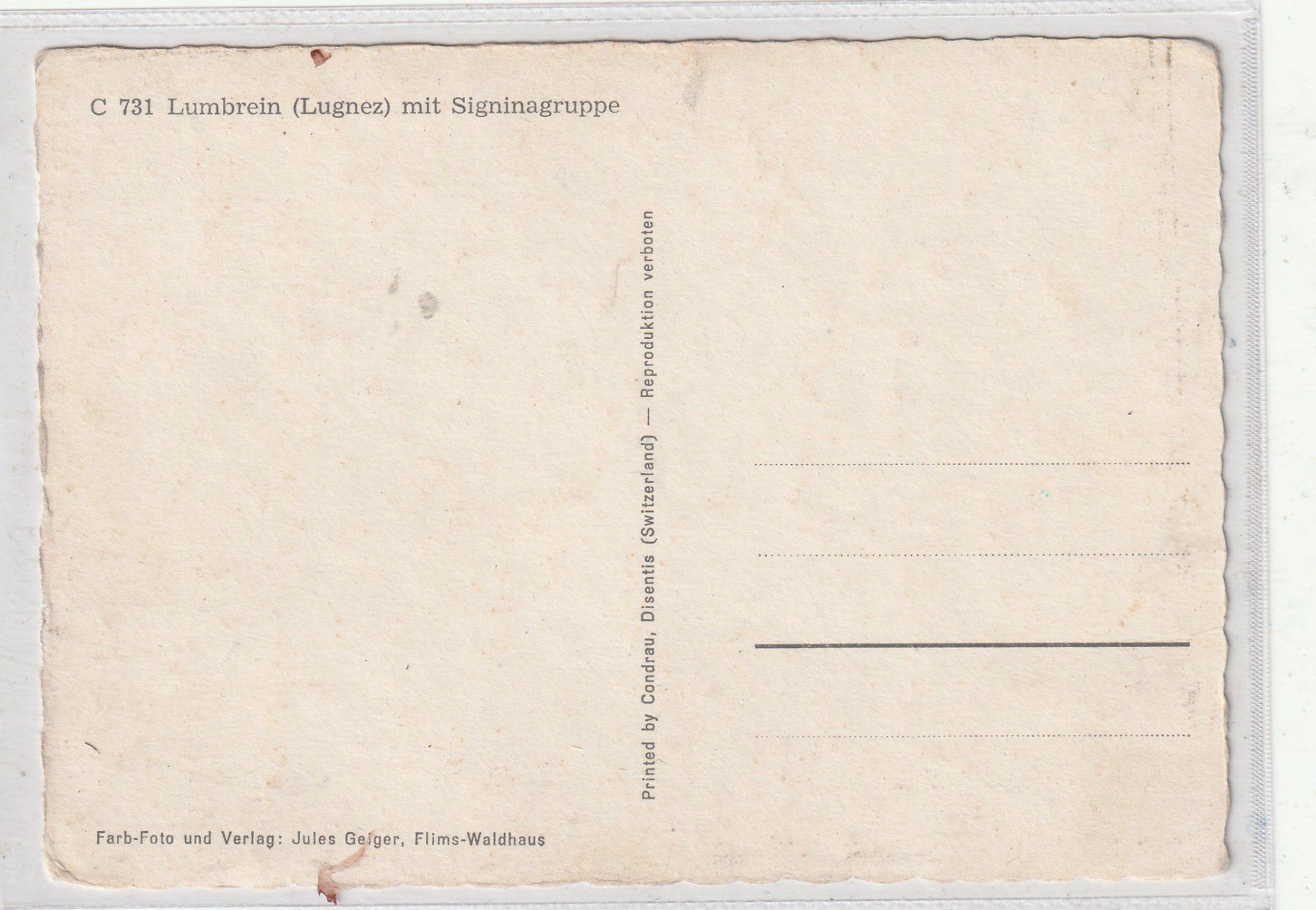 Cartoline postali: Alte karte von Lumbrein – Usato da Lumbrein venduto da made02 1