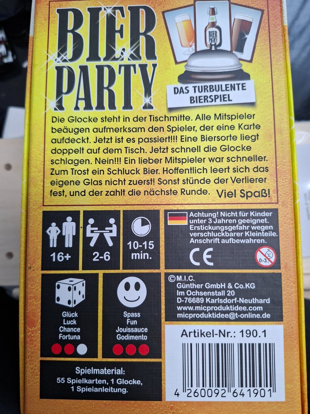 Giochi: Neues Spiel: Bier Party - Das turbulente Trinkspiel – Nuovo (secondo la descrizione) da Suberg venduto da Saeru5 1