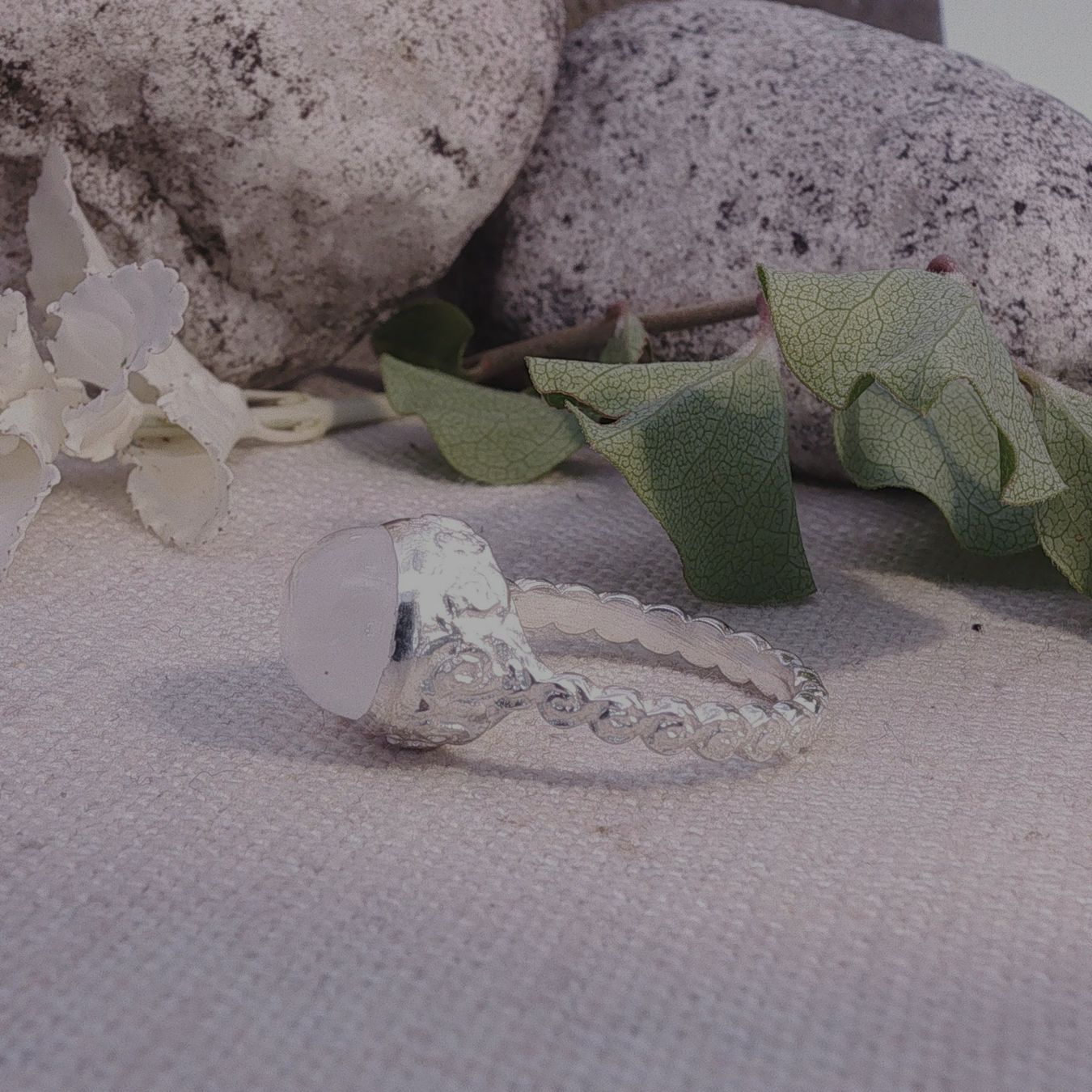 Olga Ribler Ringe: Mondstein Ring - Sterling Silber 925 - Grösse 52 – Neu (gemäss Beschreibung) aus Luzern von Schmuckoutlet 2