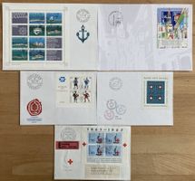 5x FDC Los mit Sonderblöcken 1963-1999, SBK 36 Fr.