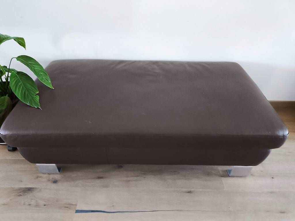 Divani: Leder Eckcouch Sofa mit Hocker, Braun – Usato da Hirzel venduto da Margarita_HandMade 1