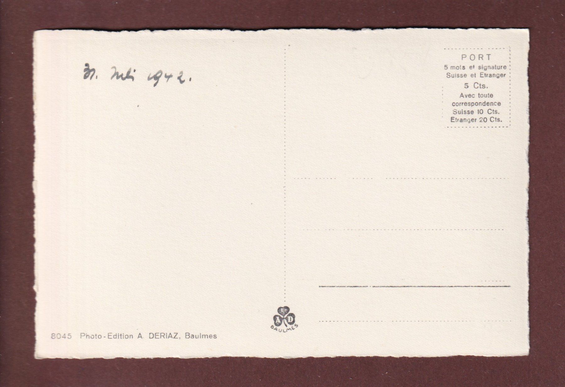 Cartoline postali: Château d'ECHALLENS – Usato da Pully venduto da nicecards 1