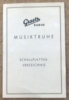 GRAETZ RADIO MUSIKTRUHE SCHALLPLATTEN-VERZEICHNIS