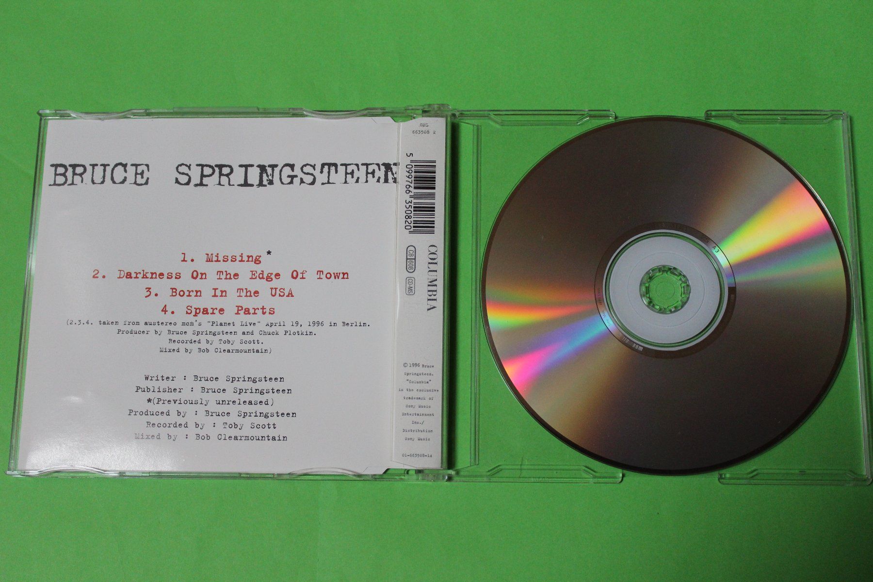 CDs: BRUCE SPRINGSTEEN - MISSING Maxi-CD 1996 + Live-Tracks – Gebraucht aus Tübach von JamesStone 3