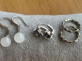 Luxus Elegante Ohrstecker Ohrschmuck  Farbe:Silber Zirkonia
